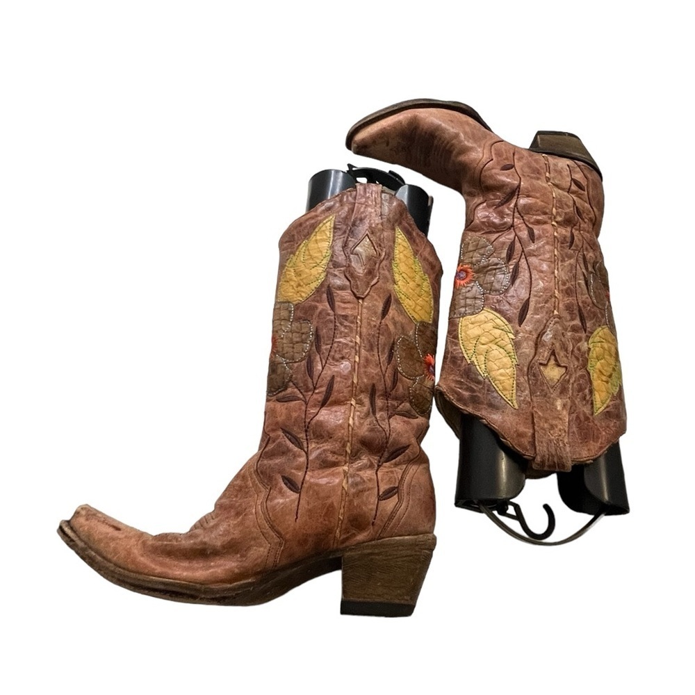 Corral Women's Daisy Overlay Cowgirl Boot Snip Toe - size US 9.5 - Picture 4 of 14
